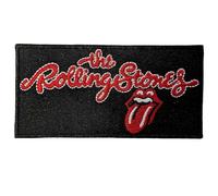 Rock Off officially licensed products The Rolling Stones Script Logo Woven Patch Size Accessory Size