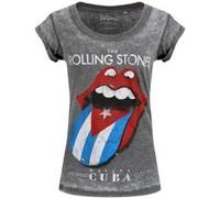 The Rolling Stones T-Shirt Havana Cuba Femme Gris Gris