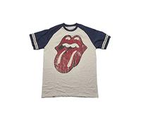 The Rolling Stones T-shirt Lick Band Logo nouveau officiel unisexe Raglan, bleu, M