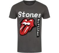 The Rolling Stones T-Shirt No Filter Text Homme Gris Fonc? Gris