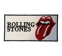 Rock Off officially licensed products The Rolling Stones Text Logo Woven Patch Size Accessory Size