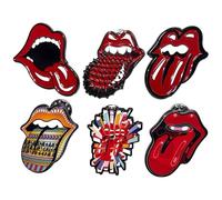The Rolling Stones Tongues Evolution Pin Badge Set Size One Size