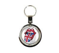 The Rolling Stones - "UK & US Tongues" Spinner porte-clés RO7791 (taille unique) (Rouge/Blanc/Bleu)