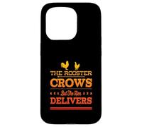 The Rooster Crows But The Hen Delivers - Élevage de Poulet Amusant Coque pour iPhone 15 Pro