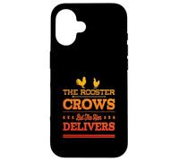 The Rooster Crows But The Hen Delivers - Élevage de Poulet Amusant Coque pour iPhone 16
