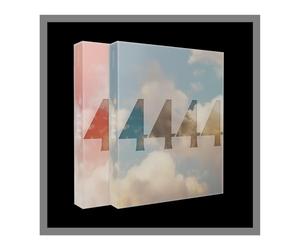 The Rose Kim Woosung 4444 2nd Album Deluxe Red Version CD+1ea Lyric Book+1p Folded Poster on Pack+1ea Bookmark+2p PhotoCard+1ea Sticker+1ea Tattoo Sticker+Tracking Sealed WOO SUNG