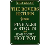 The Rovers Return Coro-tionStreet Serving - Panneau en aluminium fin amusant - Décoration murale - 20,3 x 30,5 cm
