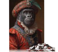 The Royal Gorilla Puzzles 1000 Pièces Cadeau Unique Jeu Éducatif Défi Jouet À De Qualité Supérieure Peinture Art pour Adultes Et Enfants À Partir De 14 Ans 1000pcs (40x28cm)