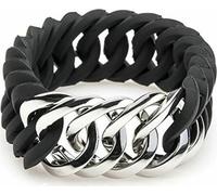 The Rubz 100173 Ladies Bracelet Zirkel Small Stainless Steel Silver Black 17 Cm