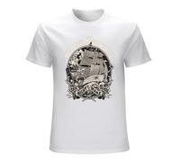 The Rumjacks Men White T-Shirt Print Unisex Cotton Tee Shirt XL