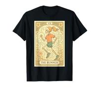 The Runner VII Carte de Tarot Squelette Marathon Jogging Art T-Shirt