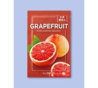 The Saem Masque en tissu pour le visage Natural Grapefruit Mask Sheet - 21 ml / 1 pc