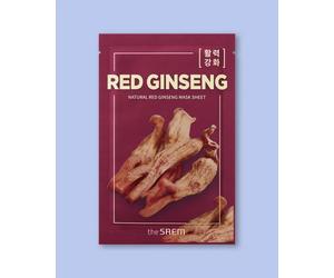 The Saem Masque en tissu pour le visage Natural Red Ginseng Mask Sheet - 21 ml / 1 pc