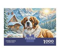 The Saint Bernard 1000 Pièces Puzzle en Papier Écologique Coffret De Puzzles Extrêmement Difficile Défi Unique Puzzles pour Adultes Et Enfants 52x38cm/1000pcs