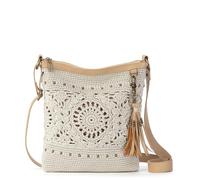 The Sak Crossbody, Sac à bandoulière Lucia Crochet Femmes, Médaillon Naturel, Taille Unique