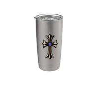 The Sapphire Gold Cross Gobelet isotherme en acier inoxydable double paroi