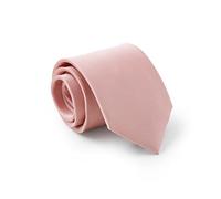 THE SAVILE ROW COMPANY LONDON Cravate unie en soie pour homme, Sergé fin rose poudré, taille unique