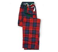 THE SAVILE ROW COMPANY LONDON Pantalon de pyjama doux 100 % coton brossé pour homme, Carreaux de fenêtre rouge, XXL