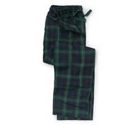 THE SAVILE ROW COMPANY LONDON Pantalon de pyjama doux 100 % coton brossé pour homme, Vérification de la fenêtre verte, S
