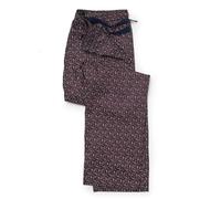 THE SAVILE ROW COMPANY LONDON Pantalon de pyjama pour homme 100 % coton doux, Cachemire bordeaux., L