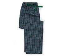 THE SAVILE ROW COMPANY LONDON Pantalon de pyjama pour homme 100 % coton doux, Carreaux de fenêtre vert marine, L