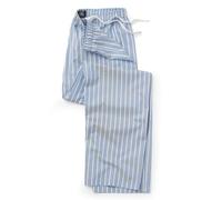 THE SAVILE ROW COMPANY LONDON Pantalon de pyjama pour homme 100 % coton doux, Rayures larges bleu pâle, S