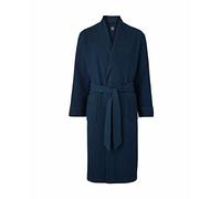 THE SAVILE ROW COMPANY LONDON- Peignoir Kimono léger en Coton Doux gaufré Pare pour Homme Bleu Marine Grand