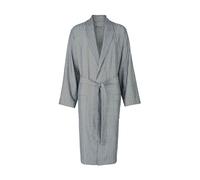 THE SAVILE ROW COMPANY LONDON Peignoir léger en coton brossé doux pour homme, Bleu marine à chevrons., L