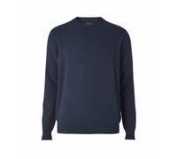THE SAVILE ROW COMPANY LONDON Pull à col rond en laine mérinos et cachemire pour homme, bleu marine, L