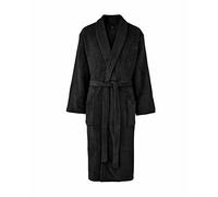 THE SAVILE ROW COMPANY LONDON Robe de chambre en polaire super douce pour homme, Noir/uni, Petit