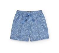 THE SAVILE ROW COMPANY LONDON Short de pyjama de luxe 100 % coton doux pour homme, motif floral bleu, S