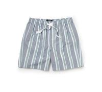 THE SAVILE ROW COMPANY LONDON Short de pyjama de luxe 100 % coton doux pour homme, Rayures bleues, vertes et blanches, XL