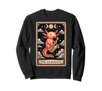 The Saxolotl Axolotl Amphibian Saxophone Saxiste Tarot Sweatshirt