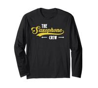 The Saxophone Crew Saxophoniste Cadeau Baryton Musicien Manche Longue
