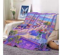 The Scenery Outside The Oil Painting Window Blanket Oversized Warm Adult Super Soft Blankets with Soft Flannel for Adults & Kids 3D Print 100x130cm