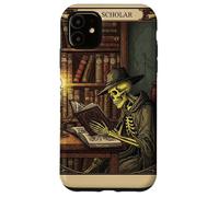 The Scholar Tarot Card Squelette Lecture Book Rat de bibliothèque Coque pour iPhone 11