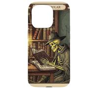 The Scholar Tarot Card Squelette Lecture Book Rat de bibliothèque Coque pour iPhone 15 Pro