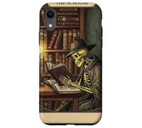 The Scholar Tarot Card Squelette Lecture Book Rat de bibliothèque Coque pour iPhone XR