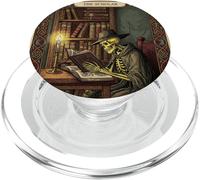 The Scholar Tarot Card Squelette Lecture Book Rat de bibliothèque PopSockets PopGrip pour MagSafe
