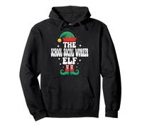 The School Social Worker Elf Funny Christmas Matching Sweat à Capuche