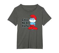 The Schtroumpfs Call Me Big Papa T-Shirt, Femme Grandes Tailles, Asphalte, 5X