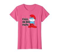 The Schtroumpfs Call Me Big Papa T-Shirt, Femme, Rose Chiné, XS