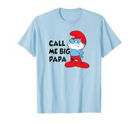 The Schtroumpfs Call Me Big Papa T-Shirt, Homme, Bleu Céleste, L