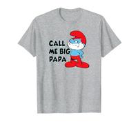 The Schtroumpfs Call Me Big Papa T-Shirt, Homme, Gris Chiné, M