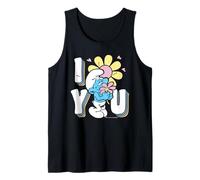 The Schtroumpfs Movie Summer I Love You Flowers Valentine's Day Débardeur