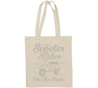 The Scooter Rider On The Storm Sac fourre-tout en coton naturel Blanc