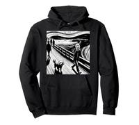 The Scream Dog Walker - Funny Surreal Art Design Sweat à Capuche
