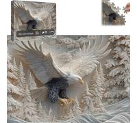 The Sculpté Eagle Jigsaw Puzzle 1000 pièces, Majestic Bientôt Aigle Wildlife Art Puzzle pour Adultes, Jeu de Scène Nature Challenging pour le plaisir en famille, la décoration de la maison et idée