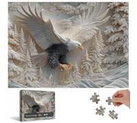 The Sculpté Eagle Jigsaw Puzzle 1000 pièces, Majestic Bientôt Eagle Puzzle pour Adultes, Challenging Wildlife Art Puzzle, Nature Theme Family Activity & Home Decor Gift