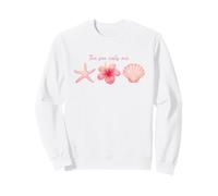 The Sea Calls Me Chemise Rose Hibiscus étoile de mer Coquillages Sweatshirt